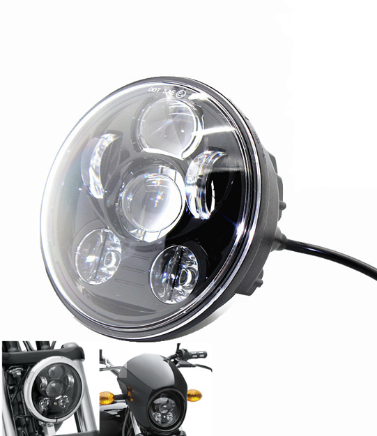Picture of Harley Davidson-  5-3/4" 5.75 inch led headlight -Black