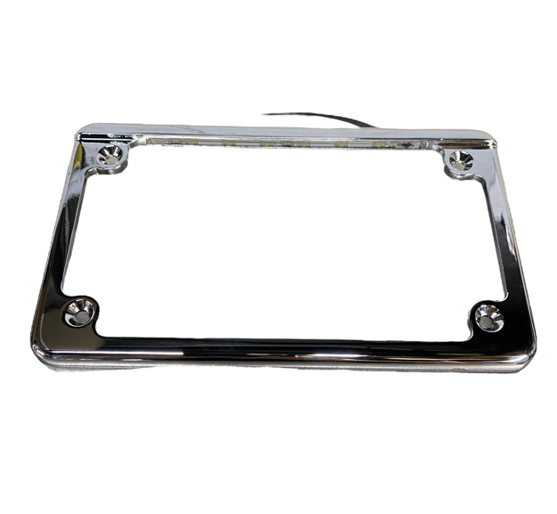 Picture of Chrome Flat Licence Plate Frame- with light
